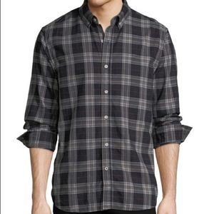 Joe’s Jeans Jimmy twill flannel button down L